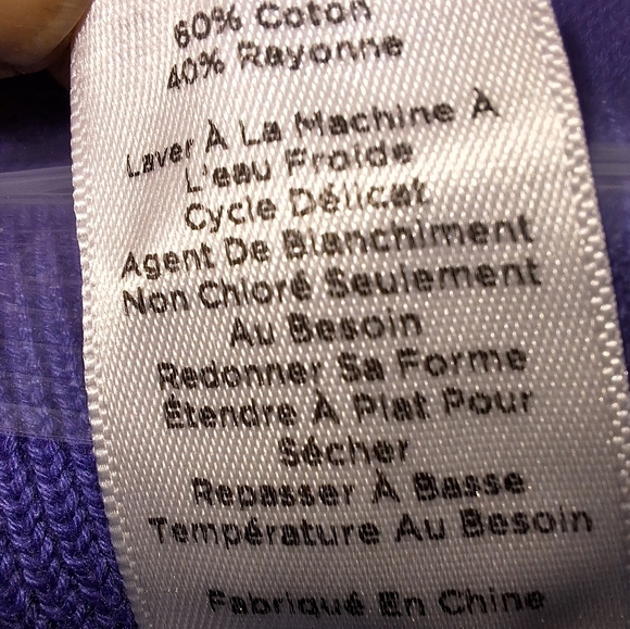 A Talbots size medium womens blue knitted cardigan sweater. EUC. - Picture 4 of 6